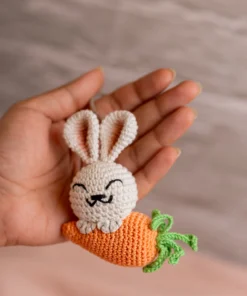 Bunny with Carrot keychain (1)