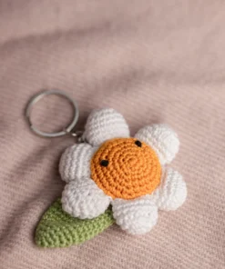 Daisy Flower Keychain (3)