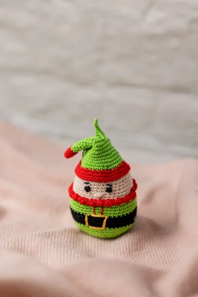 Elf Ball ornament, keychain or bag charm