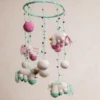 Green and Pink Unicorn Cot Hanging