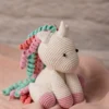 Handmade Amigurumi Unicorn with Rainbow Mane (3)