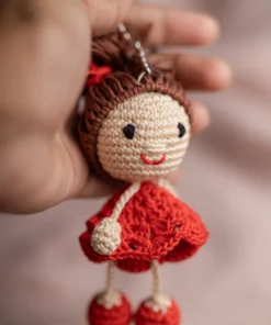 Little Red Dress Charm Keychain (1)