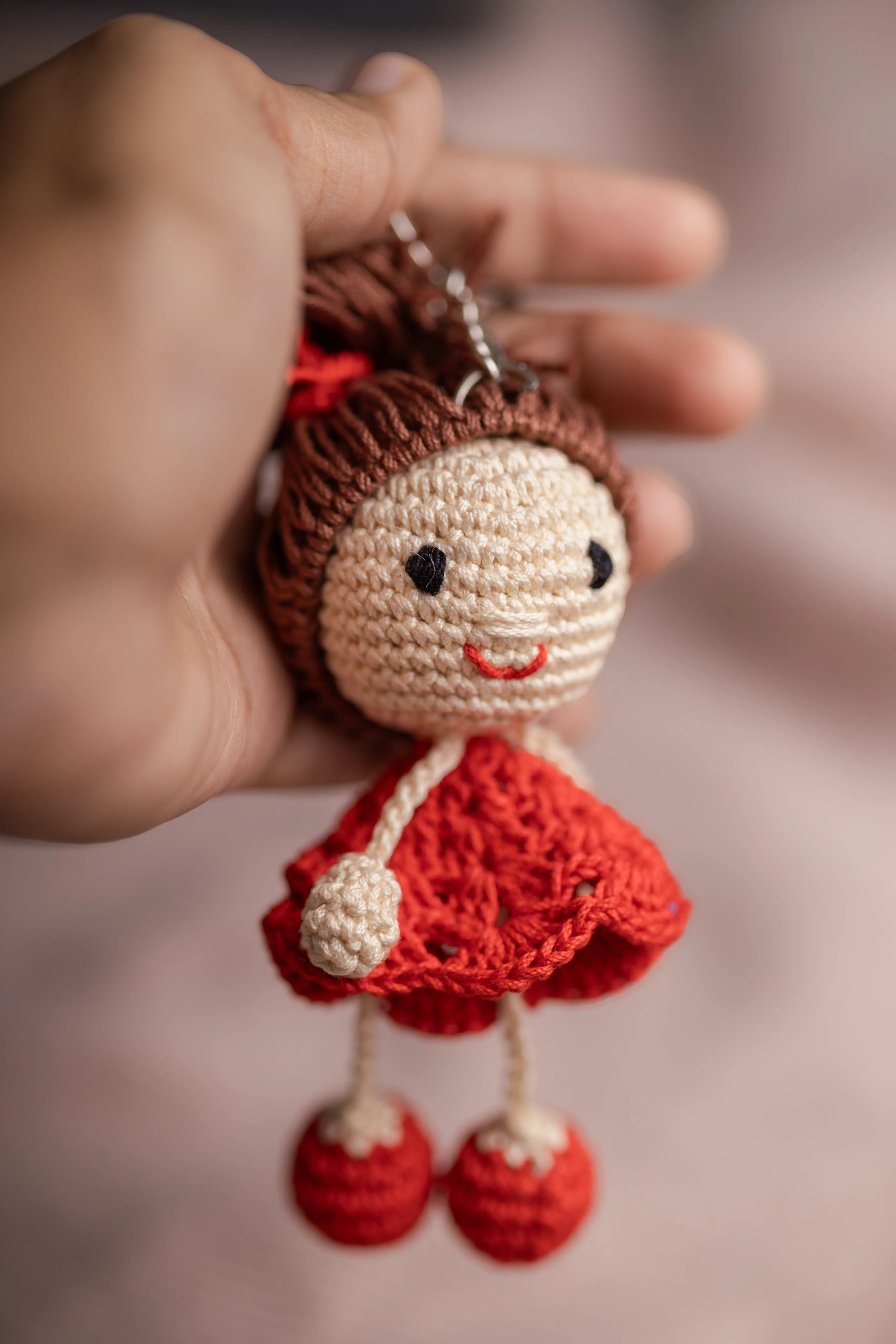 Little Red Dress Charm Keychain (1)