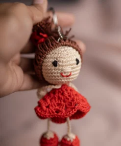 Little Red Dress Charm Keychain (10)