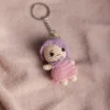 Mini Pink Purple Doll Keychain (2)