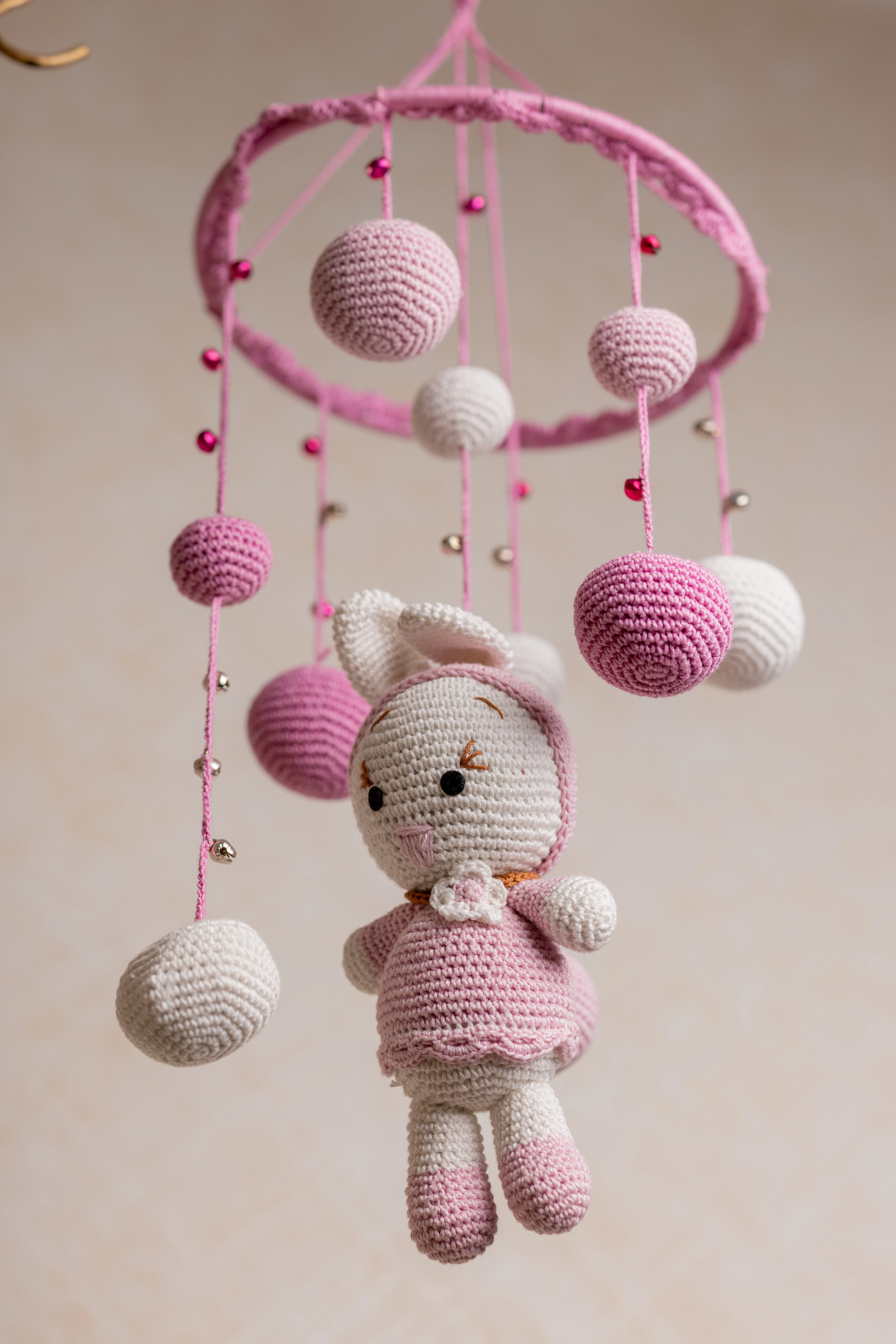 Pink Bunny Cot Hanging (5)