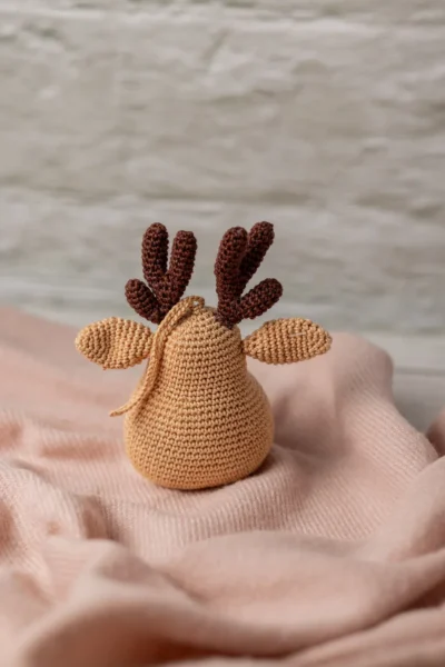Crochet Rudolph Reindeer Keychain , bag charm, ornament