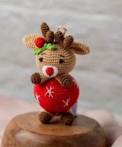 Rudy the Reindeer Crochet Christmas Ornament (1)