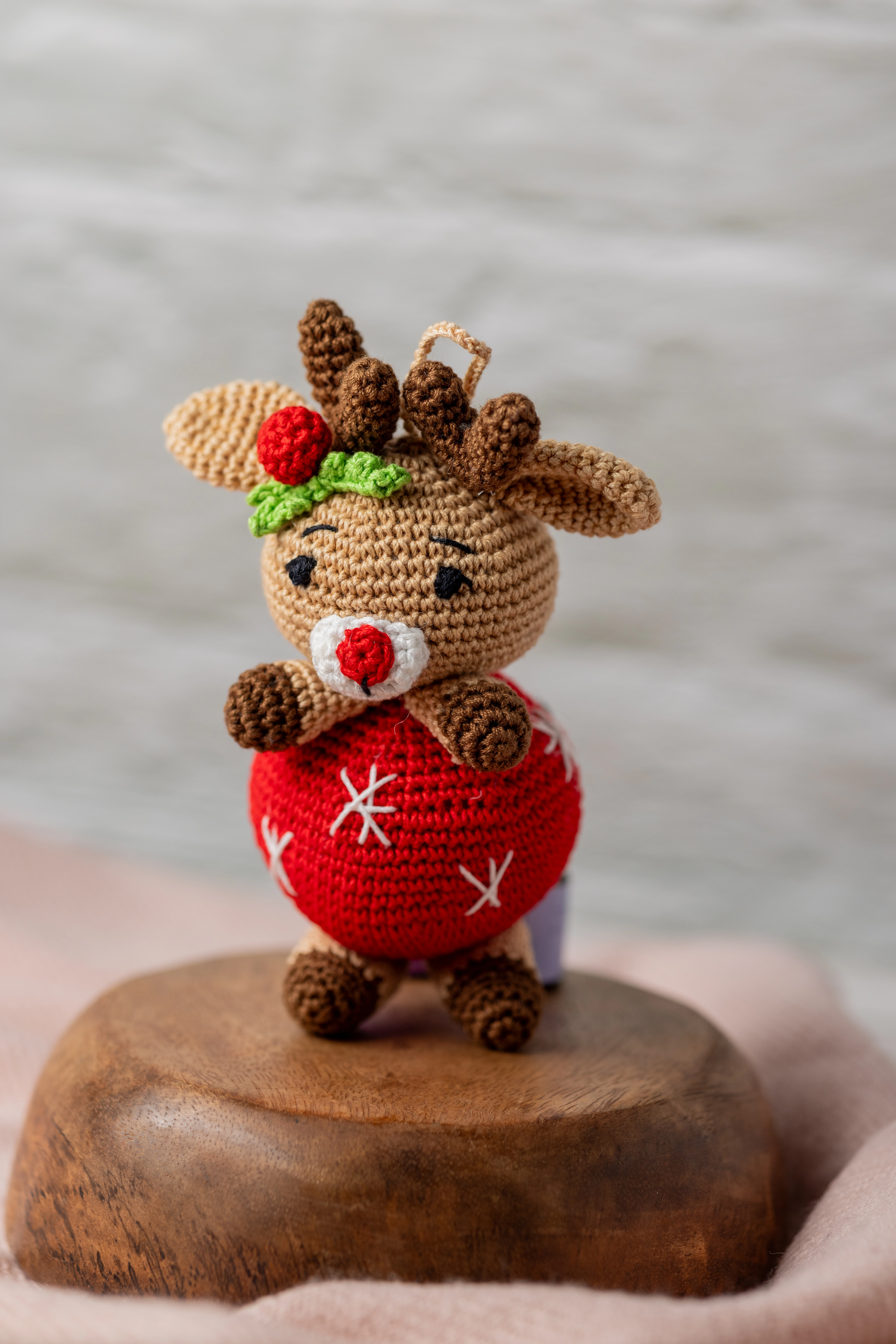 Rudy the Reindeer Crochet Christmas Ornament (1)