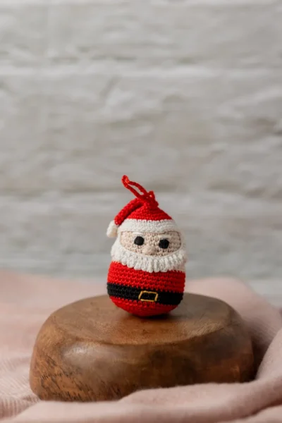 Crochet Santa Claus Keychain , bag charm, ornament