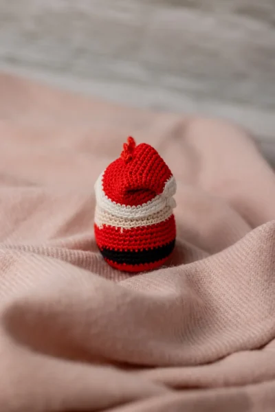 Crochet Santa Claus Keychain , bag charm, ornament