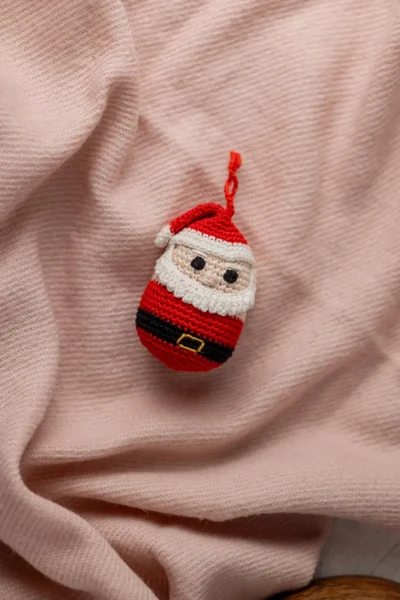 Crochet Santa Claus Keychain , bag charm, ornament