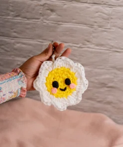 White Flower Keychain (3)