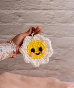 White Flower Keychain (4)