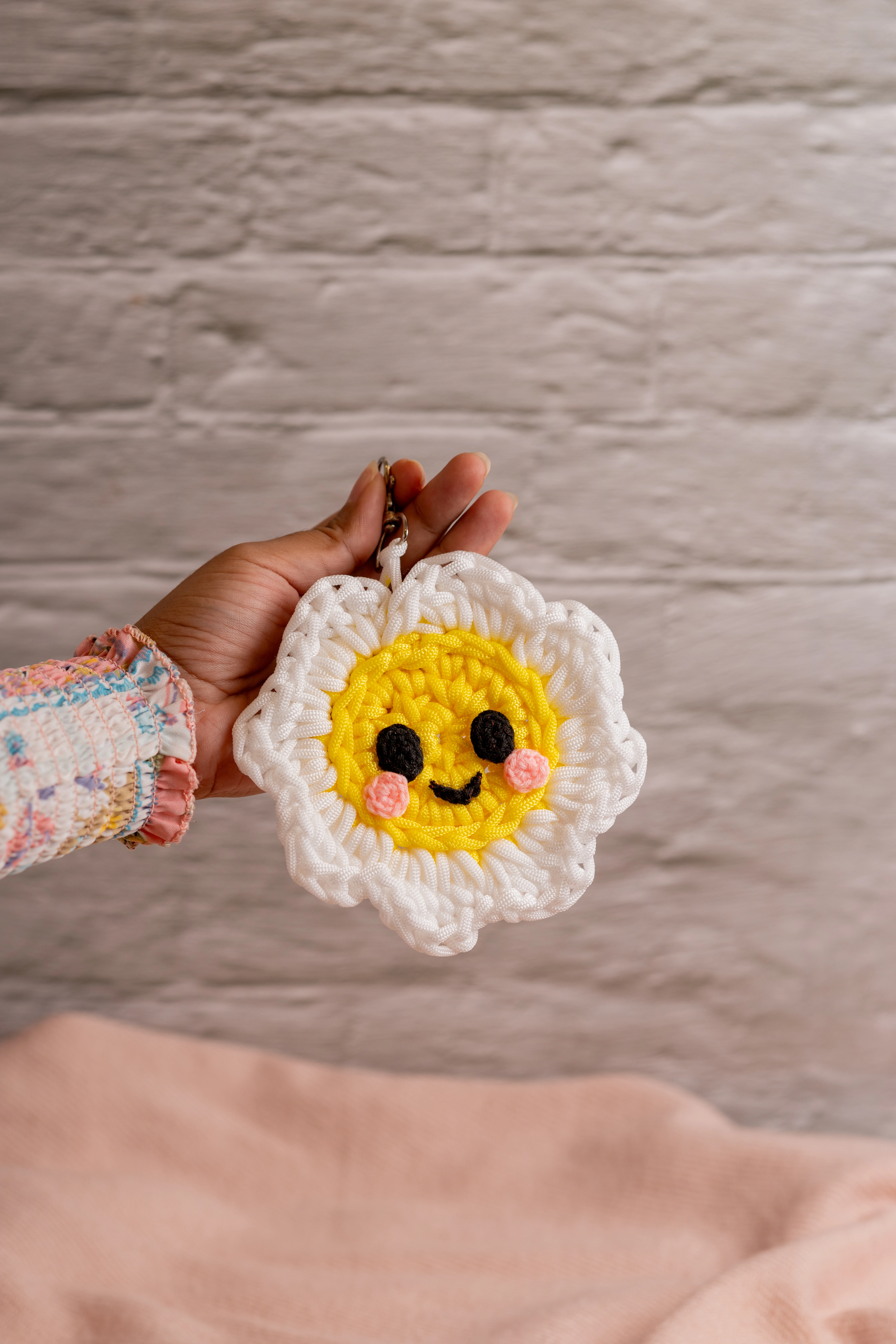 White Flower Keychain (4)