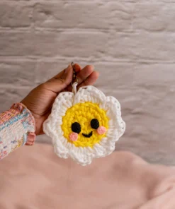 White Flower Keychain (5)