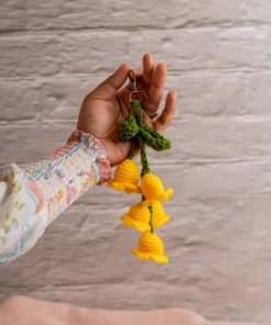 Yellow Tulip Flower Keychain (1)