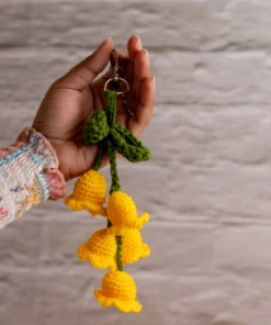 Yellow Tulip Flower Keychain (7)