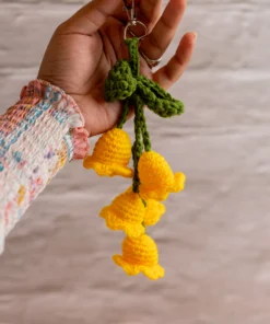 Yellow Tulip Flower Keychain (9)