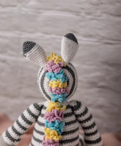 Zippy the Rainbow Mane Crochet Zebra