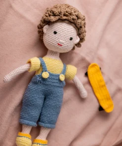 Amigurumi Boy Doll with Skateboard (16) result