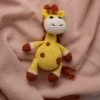 Handmade crochet amigurumi giraffe soft toy in natural colours made by artisan crafters safe for newborns and toddlers Australia