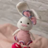 Handmade Amigurumi Bunny Rabbit in Pink Dress (1)