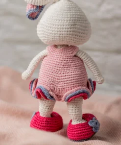 Handmade Amigurumi Bunny Rabbit in Pink Dress (3)