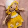Handmade Amigurumi Doll in Yellow Floral Dress (20)